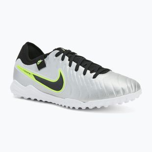Fußballschuhe Herren Nike Tiempo Legend 10 Pro TF metallic silver/volt/black