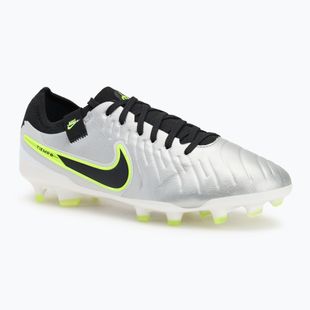 Fußballschuhe Herren Nike Tiempo Legend 10 Pro FG metallic silver/volt/black