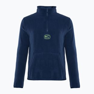 Herren Nike Swoosh Air Polar Fleece Half Zip Top midnight navy/ volt
