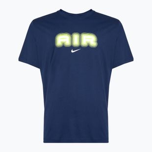 Shirt Herren Nike Air Graphic midnight navy/volt