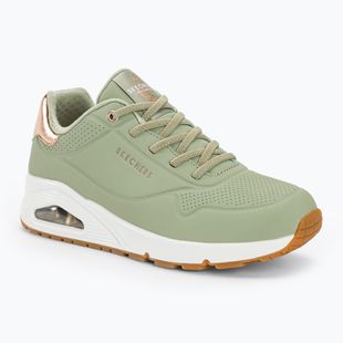 SKECHERS Uno Shimmer Away sage/rose gold/mesh Damenschuhe