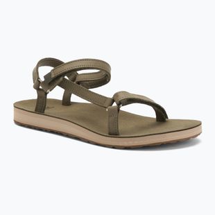 Teva Original Universal Slim Lea Damen Sandalen oliv gebrannt