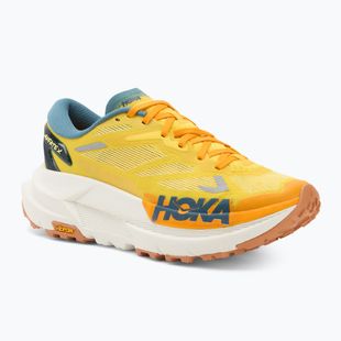 Herren Laufschuhe Hoka Mafate X zest/mountain fog