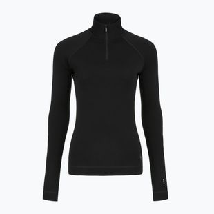Thermoaktiv Hoodie Sweatshirt Damen Smartwool Classic Thermal Merino Base Layer 1/4 Zip Boxed black