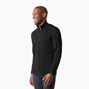 Thermoaktiver Sweatshirt Hoodie Herren Smartwool Classic Thermal Merino Base Layer 1/4 Zip Boxed black