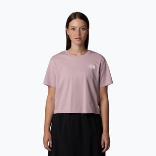 Shirt Damen The North Face Simple Dome Cropped Slim Tee metal pink