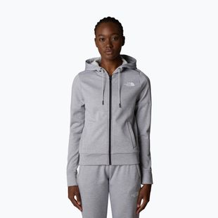 Hoodie Sweatshirt Damen The North Face Reaxion Fleece Full Zip Hoodie tnf light grey heather
