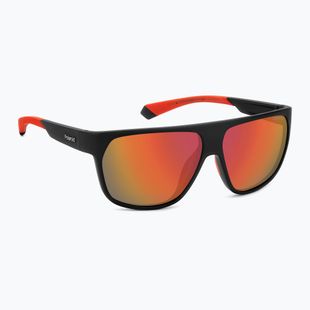 Polaroid Herren PLD 7053/S mattschwarz rot/rot mehrschichtige polarisierte Sonnenbrille