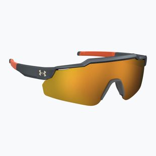 Under Armour Levelup Jr S3 metallisierte grau/goldene Spiegel-Sonnenbrille für Kinder