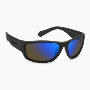 Polaroid PLD 2166/S mattschwarz blau/blau verspiegelt polarisierte Herren-Sonnenbrille