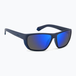 Polaroid PLD 7057/S matt blau/blauer Spiegel polarisierte Herren-Sonnenbrille