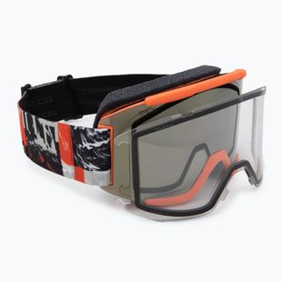 Skibrille Smith Squad cinder chop up/chrp sun black gold mirror/clear