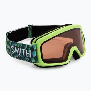 Kinder-Skibrille Smith Rascal Jr electric lime left turn/rc36