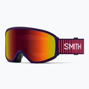 Kinder-Skibrille Smith Reason OTG S3 deep plum gradient/red solx mirror antifog