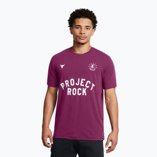 Trainings-T-Shirt Herren Under Armour Project Rock Badge Of Honor purple