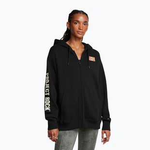 Sweatshirt Hoodie Damen Under Armour Project Rock HWT black/silt/team orange Full Zip Hard at Work black/silt/team orange