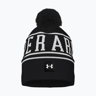 Wintermütze Herren Under Armour Halftime Pom Beanie black/white/white