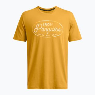 Trainingsshirt Herren Under Armour Project Rock Made Not Born golden yellow/steeltown gold