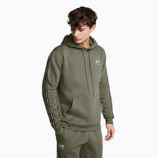 Sweatshrit Hoodie Herren Under Armour Icon Fleece HD marine green/white