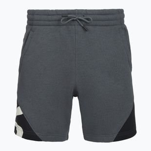 Männer unter Rüstung Curry Splash Fleece-Shorts castlerock voll heather/schwarz/weiß Ton