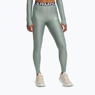 Leggings Damen Under Armour HeatGear Rib silica green/silica green/white