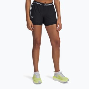 Trainingsshorts Damen Under Armour Tech Play Up 2in1 black / black / white