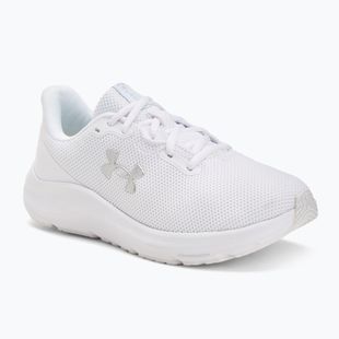 Laufschuhe Damen Under Armour Charged Pursuit 4 white/white/metallic silver