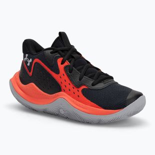 Under Armour Grade School Jet '23 Kinder Basketballschuhe schwarz/ares rot/mod grau