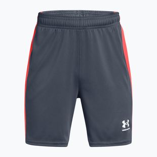 Fußballshorts Kinder Under Armour Challenger Knit downpour gray / fire / white