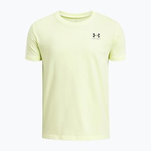 Kinder T-Shirt Under Armour Sportstyle Left Chest yellow