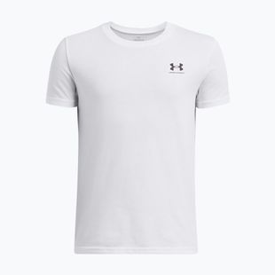 Kinder T-Shirt Under Armour Sportstyle Left Chest white