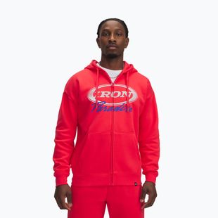 Herrenpullover Under Armour Project Rock Icon Fleece FZ lava red