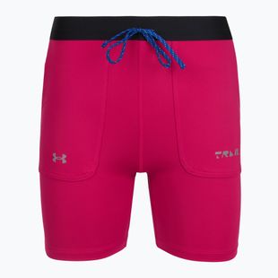 Damen-Shorts Under Armour Trail Run Fitted shaded fuchsia/black