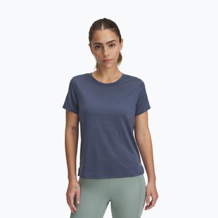 Laufshirt Damen Under Armour Launch downpour gray/reflective