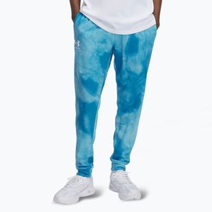Hose Herren Under Armour Rival Terry Printed Jogger ether blue/onyx white