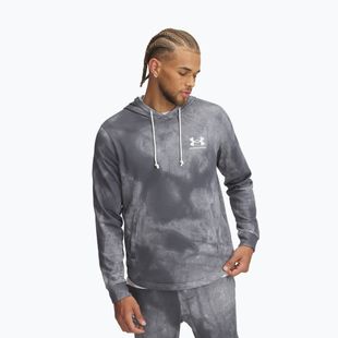 Hoodie Sweatshirt Herren Under Armour Rival Terry Printed castlerock/onyx white