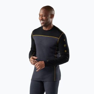 Thermo-Longsleeve Herren Smartwool Classic Thermal Merino Base Layer Colorblock Crew Boxed charcoal/honey gold