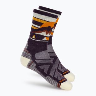 Damensocken Smartwool Hike Light Cushion New Pattern Crew prple ris