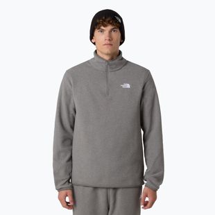 Fleece Hoodie Sweatshirt Herren The North Face Glacier Fleece 1/4 Zip mid grey heather