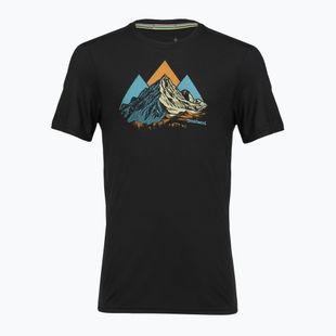 Herren T-Shirt Smartwool Peak Bagger Active SS Graphic Tee black