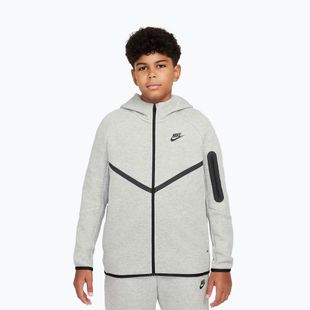 Nike Sportswear Tech Fleece Sweatshirt mit durchgehendem Reißverschluss für Kinder, dunkelgrau, heather/schwarz/schwarz