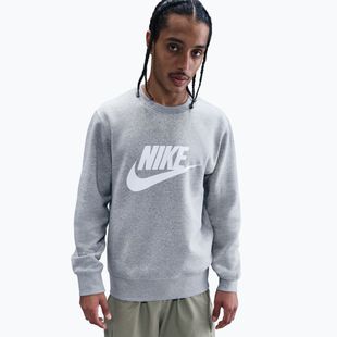 Herren Sweatshirt Nike Sportswear Club Graphic Fleece Crew dark grey heather/white