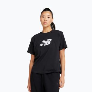 Shirt Damen New Balance Schuhe Sport Jersey Relaxed Logo black/white