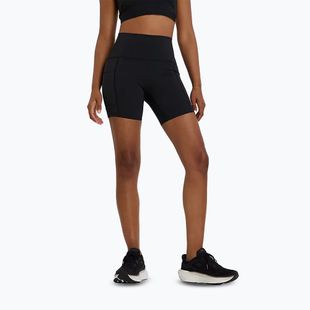 Damen New Balance Sleek Pocket High Rise Laufshorts schwarz