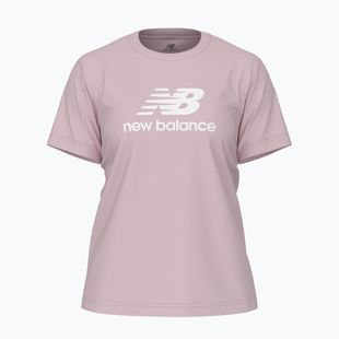 Damen New Balance Jersey Stacked Logo T-Shirt rosesugar