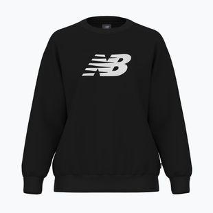 Damen New Balance Sport Fleece Logo Crew Sweatshirt schwarz