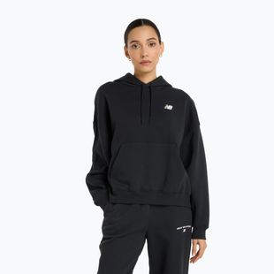 Damen New Balance Reimagine Fleece Hoodie schwarz