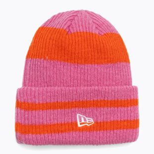 Wintermütze Damen New Era Stripe Cuff Knit Beanie pastel pink