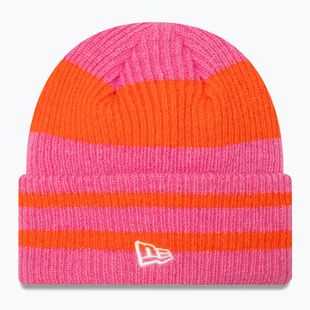 Wintermütze Damen New Era Stripe Cuff Knit Beanie pastel pink