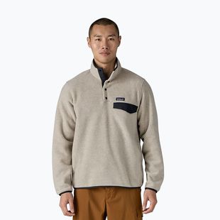 Männer Patagonia LW Synch Snap-T P/O Haferflocken Heidekraut w/smolder blau trekking Sweatshirt